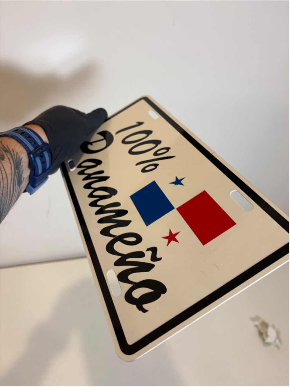 100% Panameño Panama Flag Novelty License Plate Metal Car Wall Decor #F